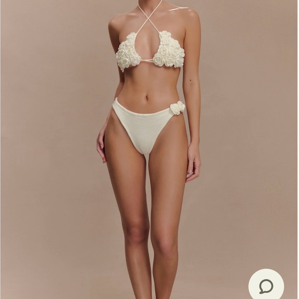 Meshki Alesha Floral Crochet Bikini Set
